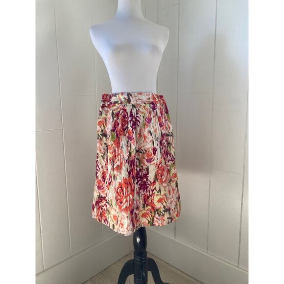 Liz Claiborne Splashy Print A-line Skirt, Size 6 - Picture 1 of 5